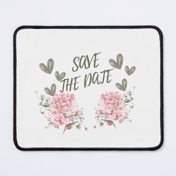 Item preview, Romantic Pink Floral Save The Date Design designed and sold by LILY ROSE.