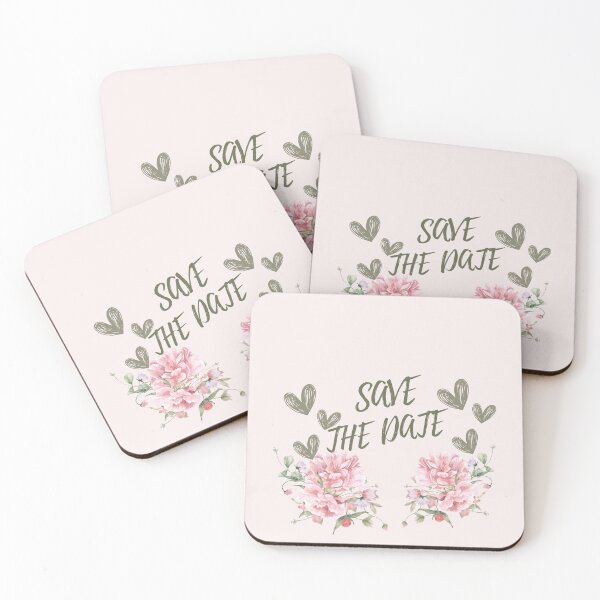 Item preview, Romantic Pink Floral Save The Date Design designed and sold by LILY ROSE.