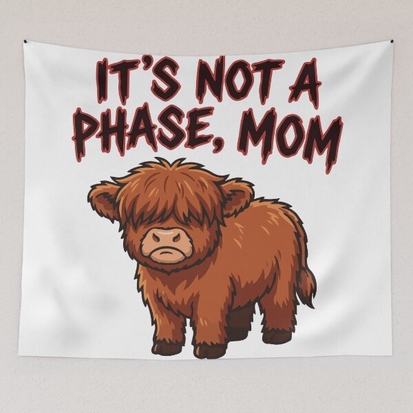 Item preview, It's Not A Phase Mom - Emo Highland Cow designed and sold by Petzzz.