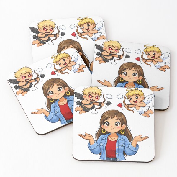Item preview, Good vs Evil Love Choice Cartoon Design designed and sold by the-dovlat.
