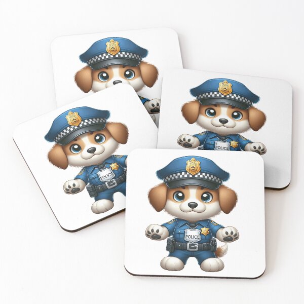 Item preview, Cute Police Dog Puppy Officer Character designed and sold by LunaPixelStudio.