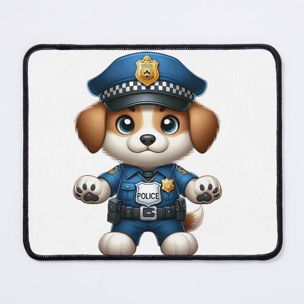Item preview, Cute Police Dog Puppy Officer Character designed and sold by LunaPixelStudio.