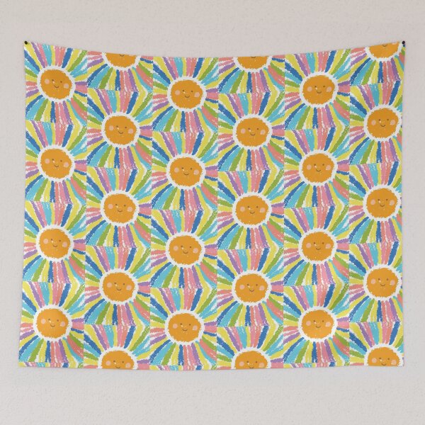 Item preview, Cute Smiling Sun with Rainbow Rays – Happy Positive Art designed and sold by Cosmodoody.