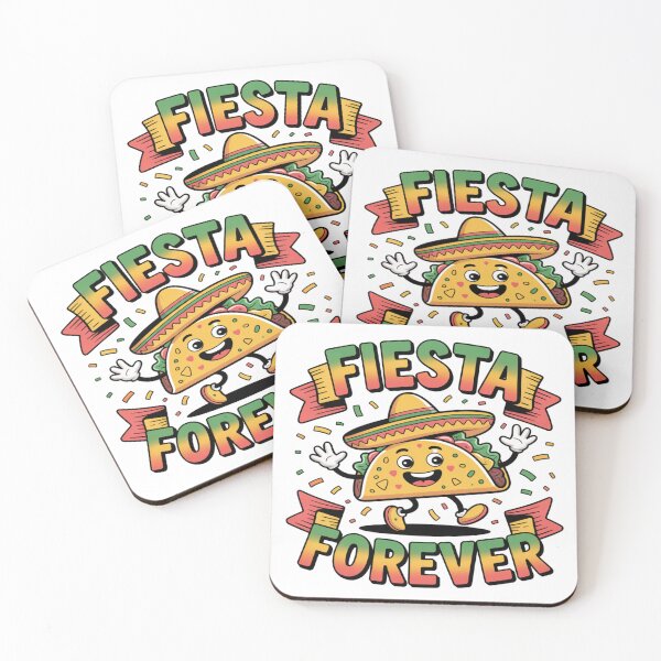 Item preview, Fiesta Forever – Dancing Taco with Confetti | Colorful Funny Taco Party Design designed and sold by RMTrendy.
