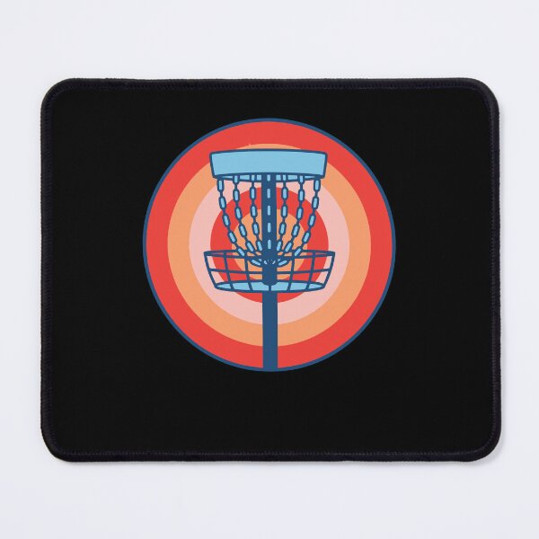 Item preview, Disc Golf Basket Retro Flying Disc Golfing Scene designed and sold by LuminOrb.