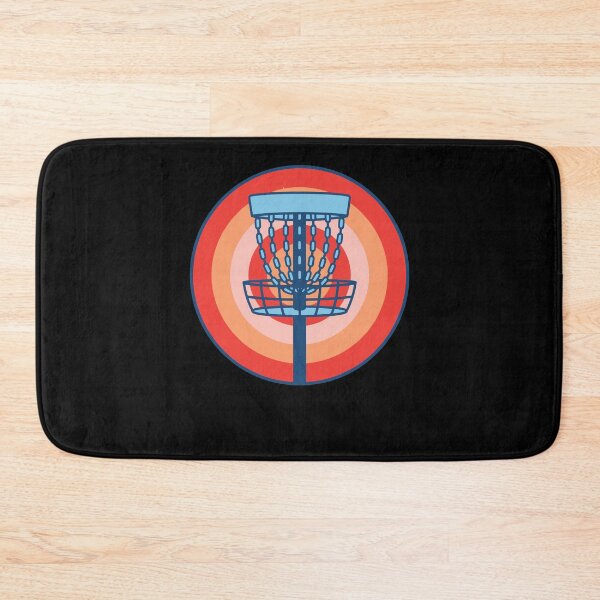 Item preview, Disc Golf Basket Retro Flying Disc Golfing Scene designed and sold by LuminOrb.