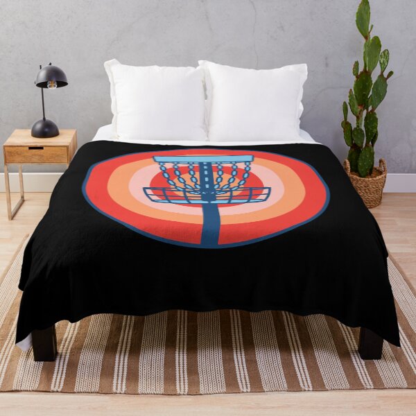 Item preview, Disc Golf Basket Retro Flying Disc Golfing Scene designed and sold by LuminOrb.