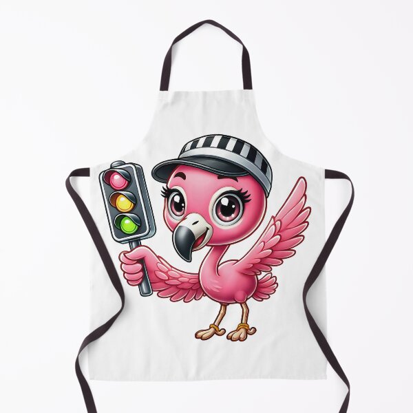 Item preview, Cute Flamingo Police Officer Traffic Safety Design designed and sold by LunaPixelStudio.