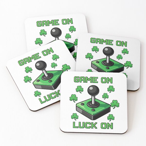 Item preview, Game On Luck On - St. Patrick's Day Gamer Joystick Art designed and sold by Latikshop.