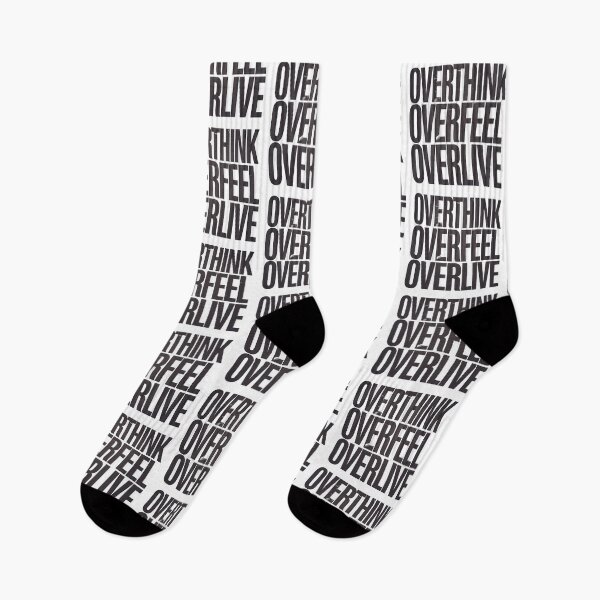 Item preview, Overthink Overfeel Overlive Bold Mental Health Typography designed and sold by Amanda's Factory.