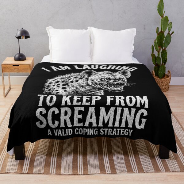 Item preview, Laughing To Keep From Screaming Sarcastic Hyena Meme designed and sold by Mason-Pride.