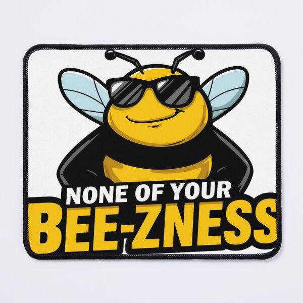 Item preview, Funny Bee Business Pun - None of Your Bee-zness Retro Sticker designed and sold by QuikFun.