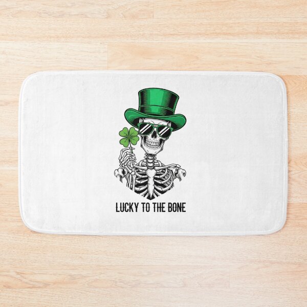 Item preview, Lucky To The Bone - Cool St. Patrick's Day Skeleton Skull Art designed and sold by Latikshop.