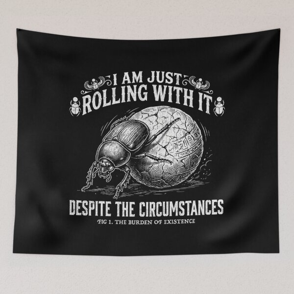 Item preview, Sisyphus Beetle - Rolling With It - The Burden of Existence designed and sold by Mason-Pride.