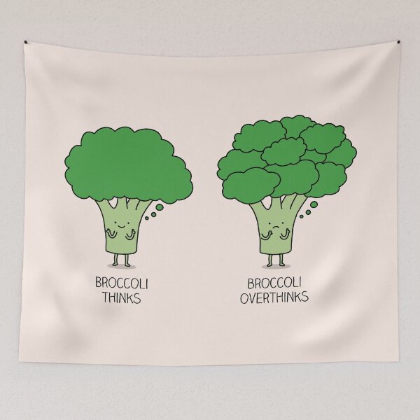 Item preview, Broccoli overthinks designed and sold by Milkyprint.