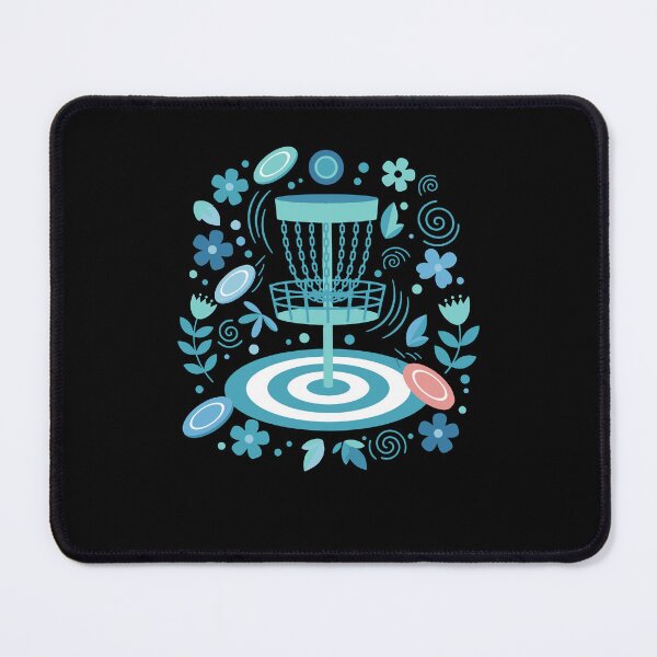 Item preview, Disc Golf Basket Floral Flying Disc Golf Scene Fun designed and sold by LuminOrb.