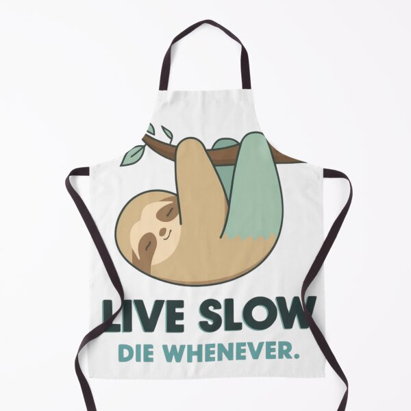 Item preview, Funny Sloth Pun - Live Slow Die Whenever Retro Aesthetic designed and sold by QuikFun.