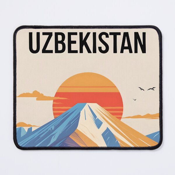 Item preview, Uzbekistan Retro Vintage Travel Design designed and sold by TravelersGems.