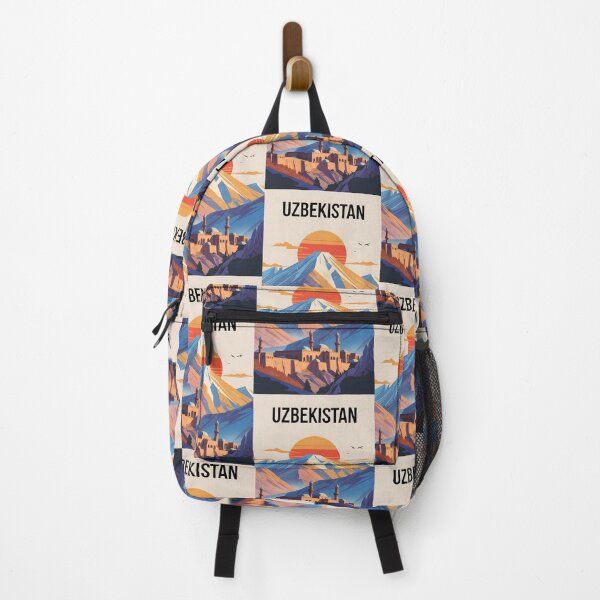 Item preview, Uzbekistan Retro Vintage Travel Design designed and sold by TravelersGems.
