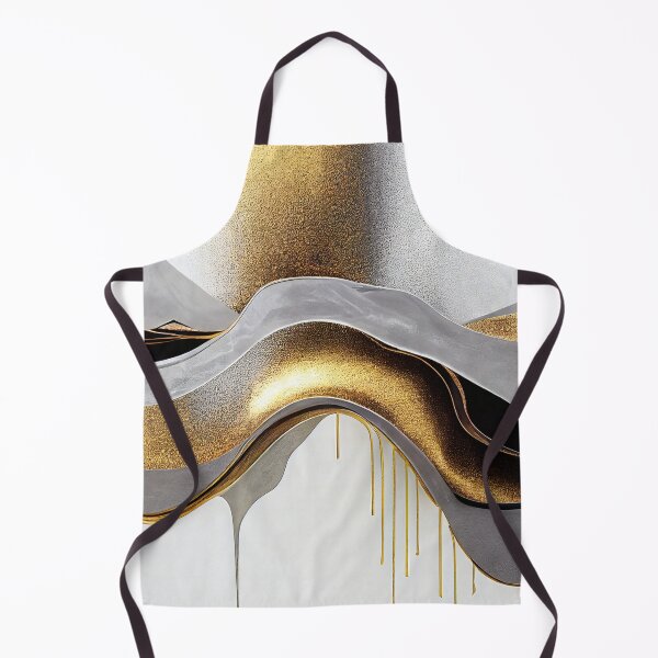 Item preview, Black and Gold Liquid Waves Elegant Abstract Art designed and sold by Velvetia.