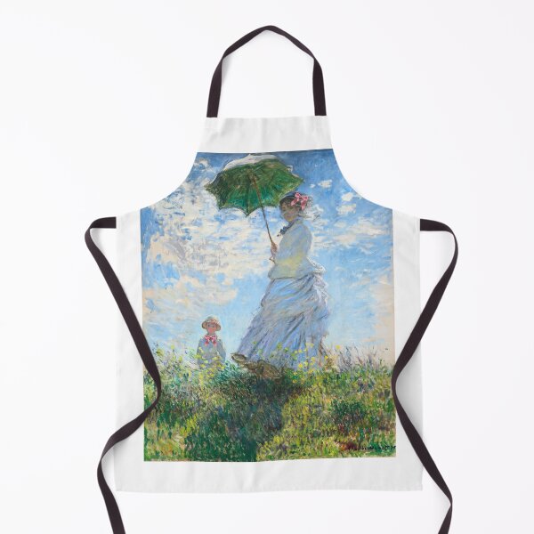 Item preview, Coquette Woman with a Parasol - Monet Impressionist Art Parody with Pink Bows designed and sold by Open Canvas.