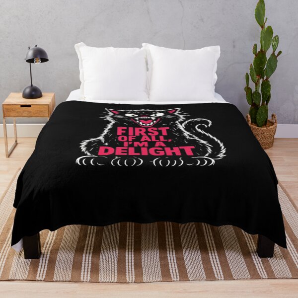 Item preview, First of All I’m a Delight Cat Shirt | Funny Angry Black Cat Graphic Tee | Sarcastic Cat Lover Shirt | Punk Grunge Cat T-Shirt designed and sold by DailyDrivesct.