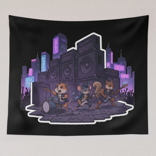 Item preview, Future City Animal Band – Hamster, Mouse & Squirrel Rock Out designed and sold by RebellDancer.