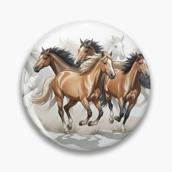 Item preview, Aquarelle Chevaux qui Courent | Illustration Équestre Réaliste | Cheval en Mouvement PNG designed and sold by ATLANTICSHOOP.