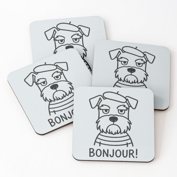 Item preview, Schnauzer Dog French France Bonjour Vintage designed and sold by SunfullyYours.