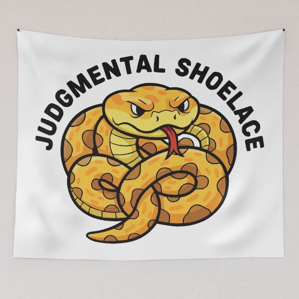 Item preview, Judgemental Shoelace - Sassy Hognose Snake Art designed and sold by Petzzz.