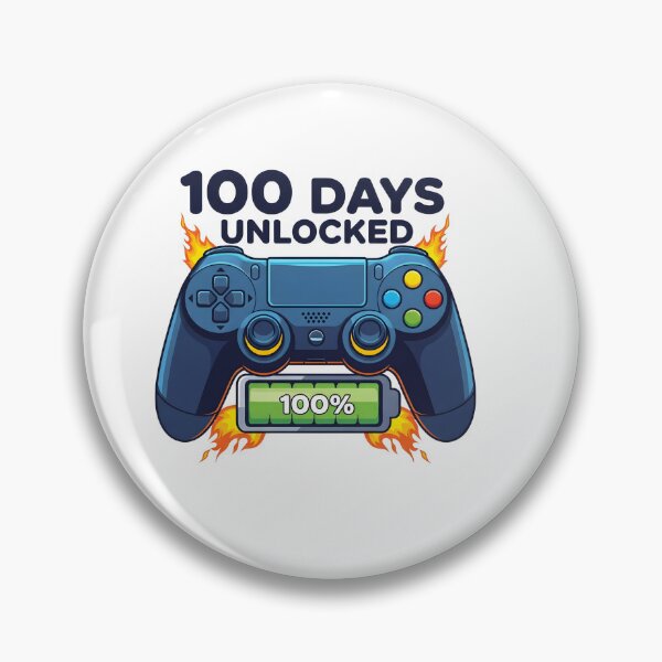 Item preview, 100 Days Unlocked - Gamer Style 100 Days of School Controller designed and sold by Latikshop.