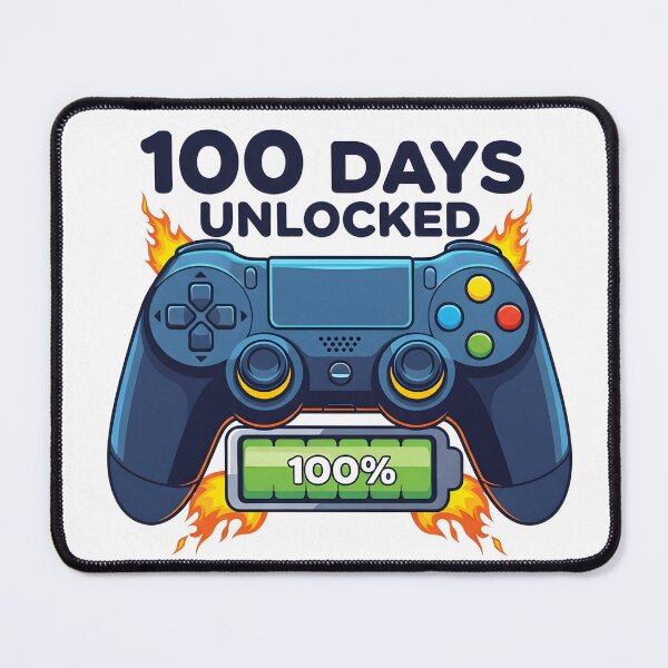 Item preview, 100 Days Unlocked - Gamer Style 100 Days of School Controller designed and sold by Latikshop.