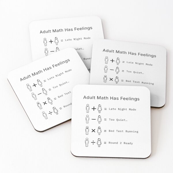 Item preview, Adult Math – Minimal Relationship Humor Art designed and sold by WorkXPlay.