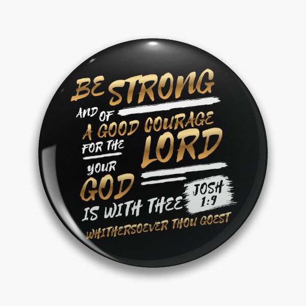 Item preview, Joshua 1:9 Gold Brush Lettering Bible Verse (KJV) designed and sold by Clothed in Scripture.