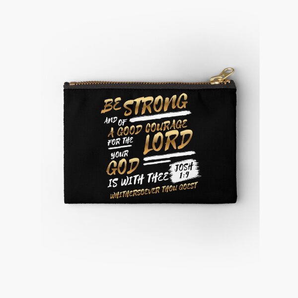 Item preview, Joshua 1:9 Gold Brush Lettering Bible Verse (KJV) designed and sold by Clothed in Scripture.