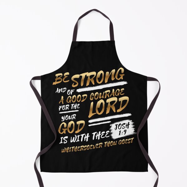 Item preview, Joshua 1:9 Gold Brush Lettering Bible Verse (KJV) designed and sold by Clothed in Scripture.