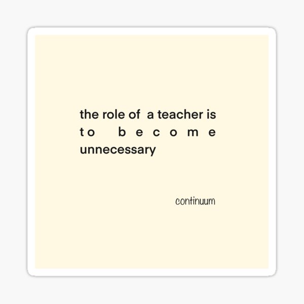 Teacher Apparel Continuum Music Approach iServalan  Sticker