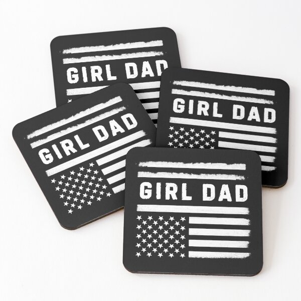Item preview, Girl Dad American Flag – Proud Father of Daughters Patriotic Quote designed and sold by flagylART.