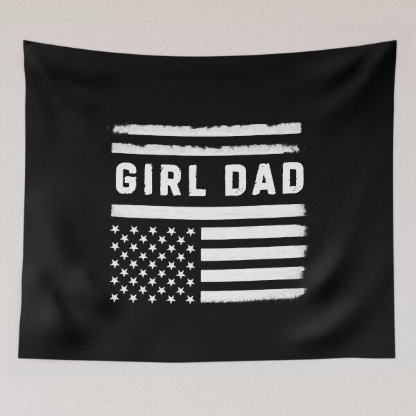 Item preview, Girl Dad American Flag – Proud Father of Daughters Patriotic Quote designed and sold by flagylART.