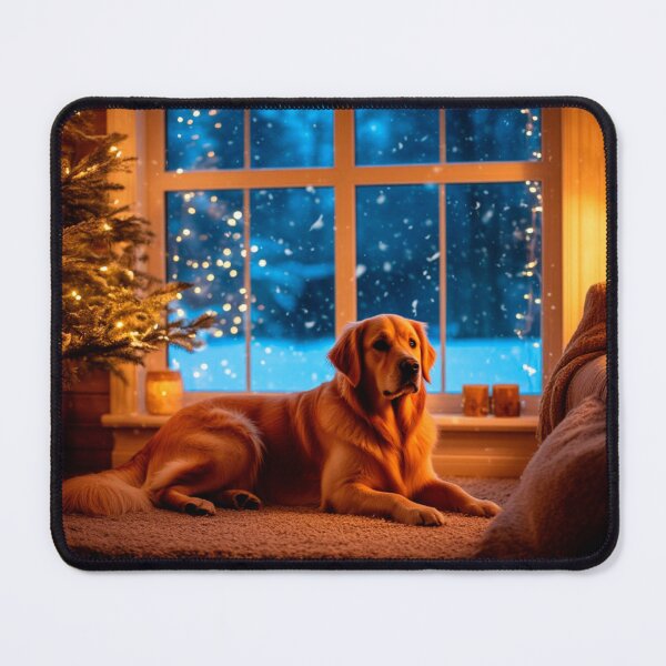 Item preview, Golden Retriever Christmas Calm – Cozy Holiday Dog Wall Art designed and sold by AmetistLight.