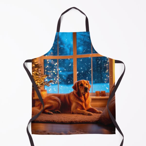 Item preview, Golden Retriever Christmas Calm – Cozy Holiday Dog Wall Art designed and sold by AmetistLight.