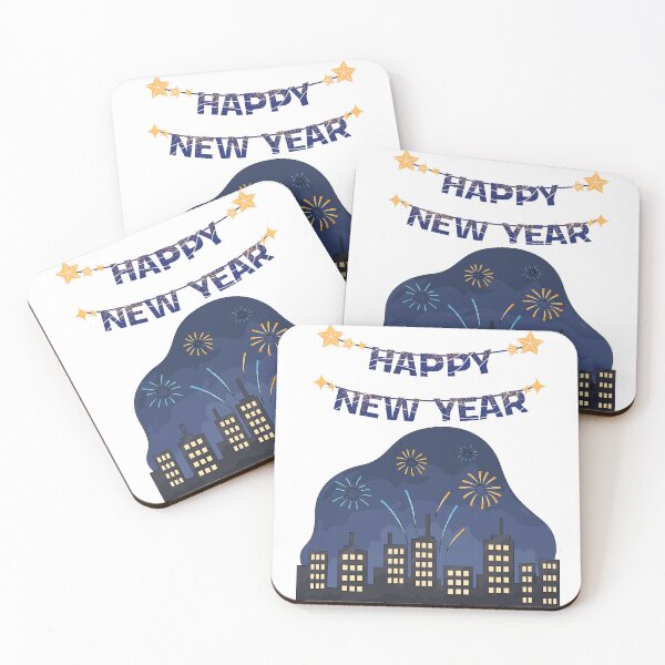 Item preview, Happy New Year And Fireworks at Midnight. designed and sold by Dinasshop.