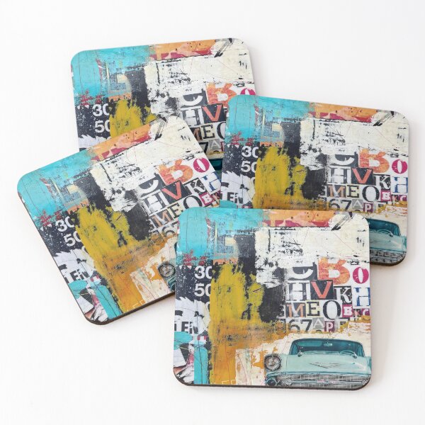 Item preview, Classic Cruise - Urban Retro Car Collage designed and sold by DEKALQUE.