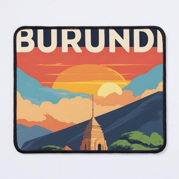 Item preview, Burundi Retro Vintage Travel Design designed and sold by TravelersGems.