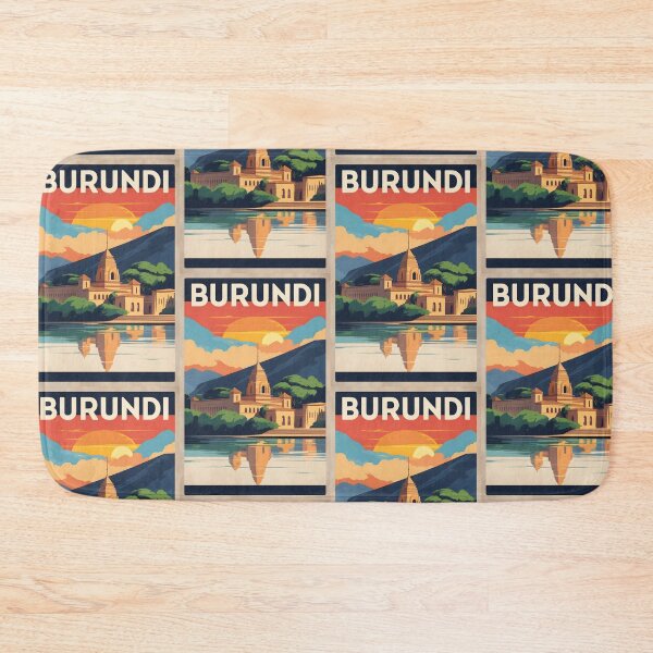 Item preview, Burundi Retro Vintage Travel Design designed and sold by TravelersGems.