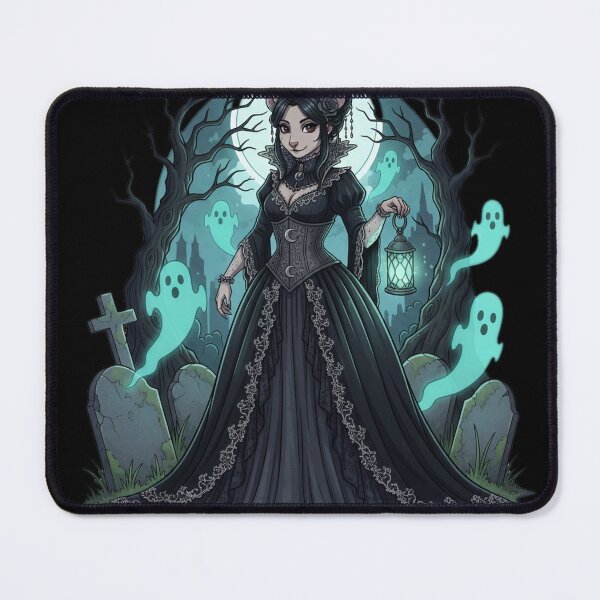 Item preview, Gothic Mouse Lady – Candlelight on the Graveyard designed and sold by RebellDancer.