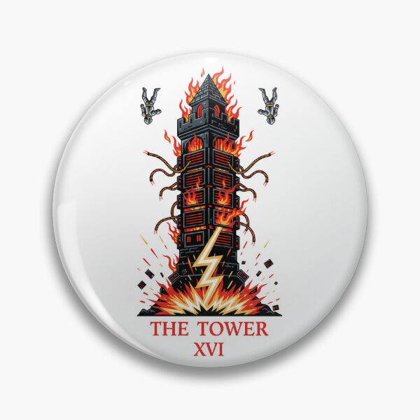 Item preview, The Tower Server Rack - Digital Age Tarot Card designed and sold by Thaivi Design.