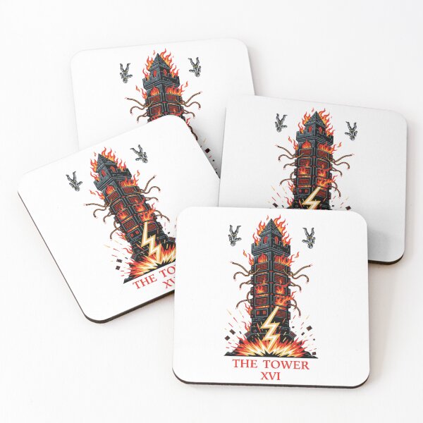 Item preview, The Tower Server Rack - Digital Age Tarot Card designed and sold by Thaivi Design.