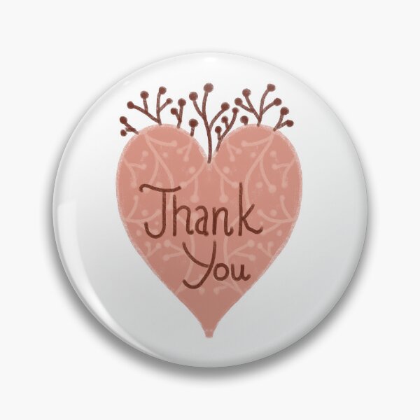 Item preview, Pink heart with thank you designed and sold by Dormitria.