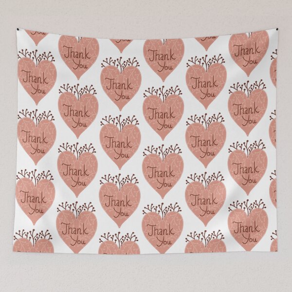 Item preview, Pink heart with thank you designed and sold by Dormitria.